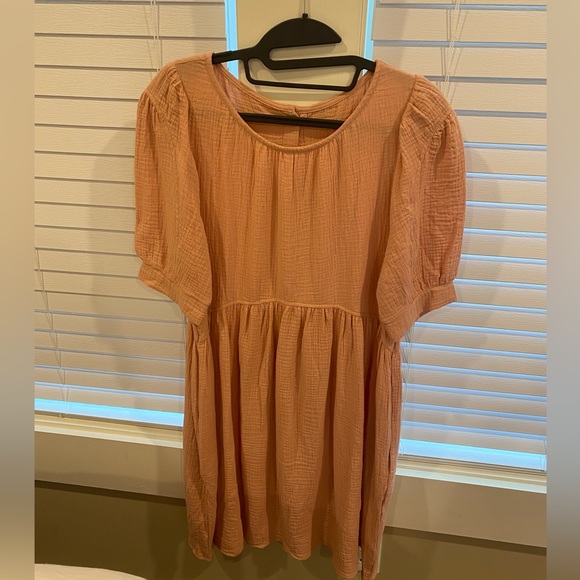 Dresses & Skirts - puff sleeve swing dress - mauve